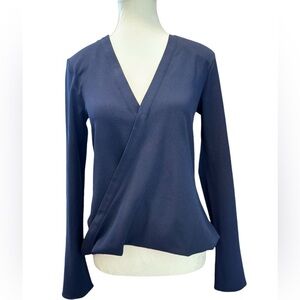 Lamarque | Navy Faux Wrap Top (XS)